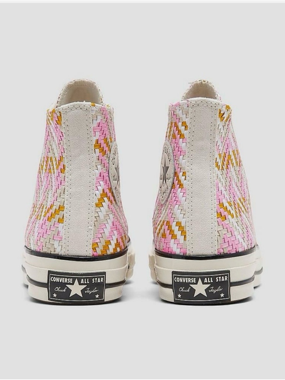 Converse All Star Pink “Culture Weave” High-Top Sneakers 10.5 Women’s - Picture 6 of 6